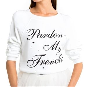 WILDFOX 'PARDON MY FRENCH' SWEATSHIRT NWT!!!